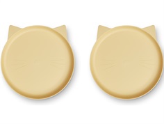 Liewood cat jojoba plate Mae (2-pack)